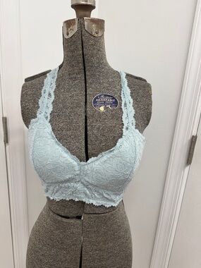 Lace Bralette in Light Blue - Women Intimates & Sleepwear
